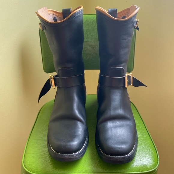 Handmade Leather Engineer Boots - Picture 2 of 9